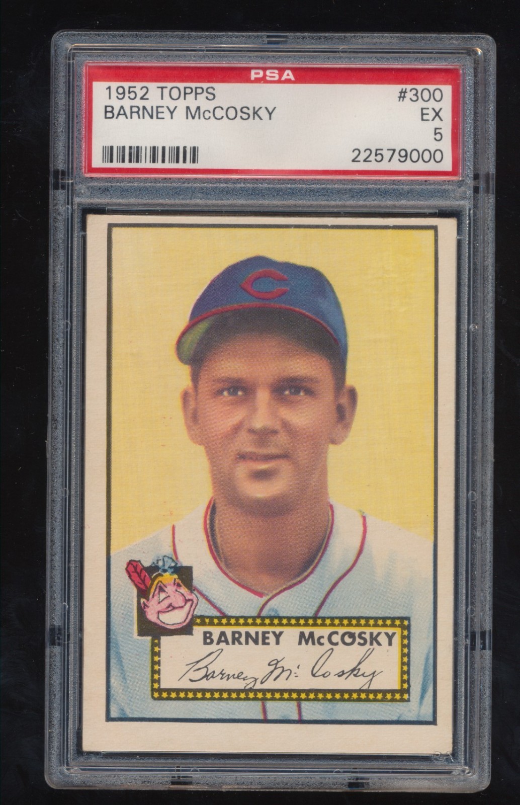 PSA 5  1952 Topps Baseball  Barney McCosky  # 300   Semi-High #