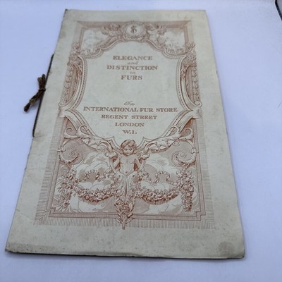 EDWARDIANISCHER ANTIKER DER INTERNATIONALE PELZLADEN REGENT ST KATALOG 