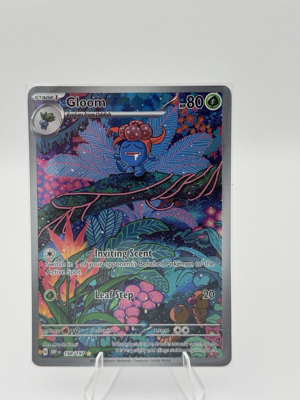 Pokémon TCG Gloom Illustration Rare Card Obsidian Flames 198/197