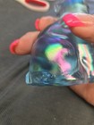 Vintage Fenton Glass Cat, Iridescent Blue Hand Painted Signed — photo 3