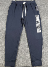 Tommy Hilfiger Jogger Pants Mens Medium Blue Sleepwear Lounge Drawstring New