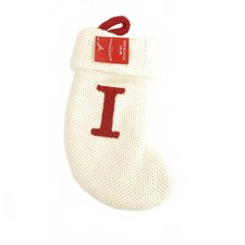 New Wondershop Mini White Christmas Stocking 8" Initial Letter I Knit Target