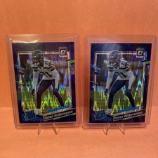 (2) 2023 Panini Donruss Optic Rated Rookie Devon Witherspoon Purple Shock Prizm