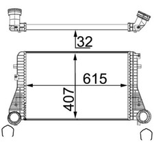 MAHLE Ladeluftkühler CI 83 000S für AUDI SKODA SEAT VW TIGUAN PASSAT B6 3C2 3C5