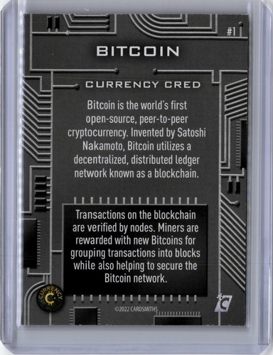 2022 Cardsmiths Currency Series 1 Bitcoin #1 - Picture 2 of 2