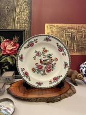 Antique Semi-porcelain Whieldon Ware Collectors Plate ?Pheasant? 7.5 Inches