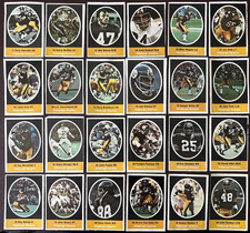 1972 Sunoco NFL (Steelers) Complete Set (24 Stamps) w/ 7 HOF's (24-USED) c