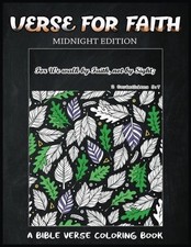 VERSE FOR FAITH: A BIBLE VERSE COLORING BOOK FOR ADULTS, By V Art  Bible NEW