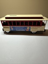 ERTL 1994 Campbell Soup Co. Trolley Car Die Cast Metal Bank Made in USA Vintage