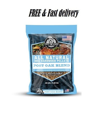 Pit Boss 100% All Natural Hardwood Post Oak Blend BBQ Grilling Pellets, 20 lb Ba
