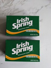 Irish Spring Original Soap 4 oz 113 g Old Formula No Flaxseed Oil Lot 2