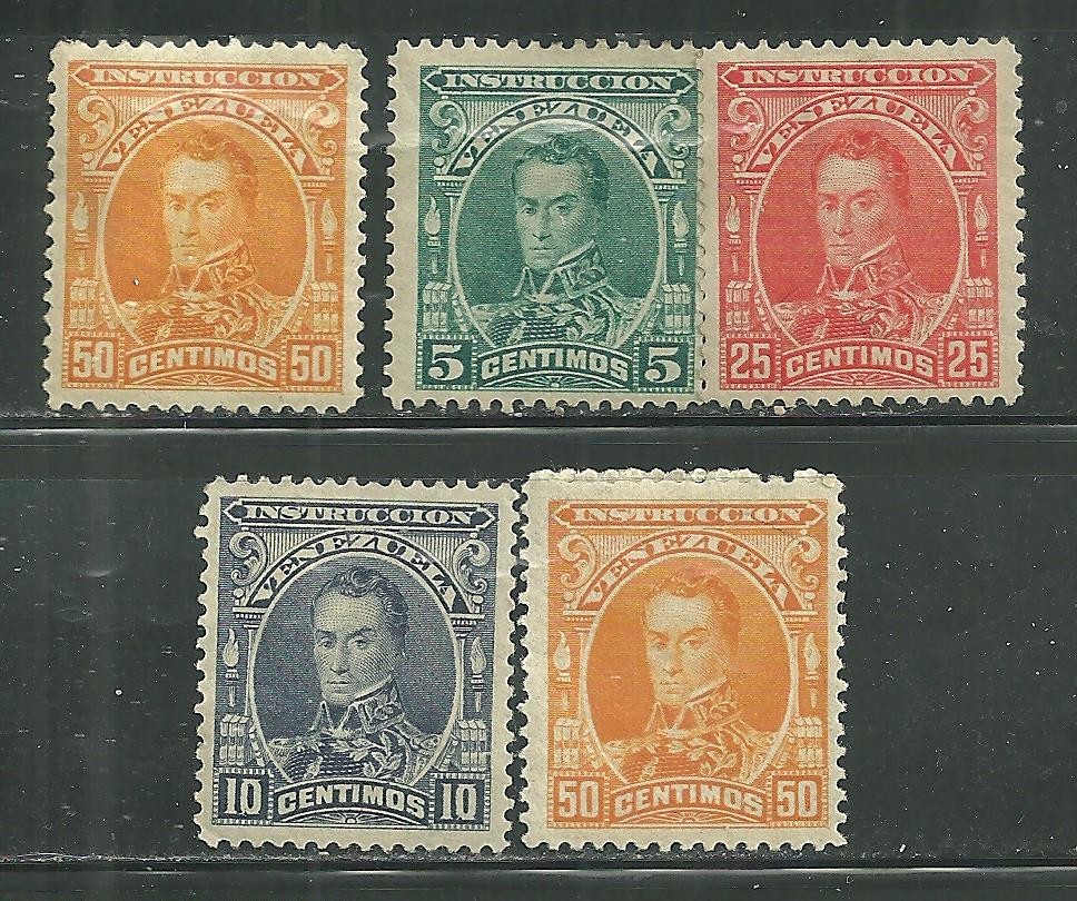 VENEZUELA FISCAL ISSUES OF 1904 MINT HINGED