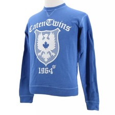  400 NWT Dsquared2 Caten Twins 1964 Sweatshirt Men's Small Blue Graphic Sweater