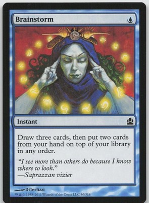 LP Brainstorm 40 Common Commander Magic: The Gathering 2011