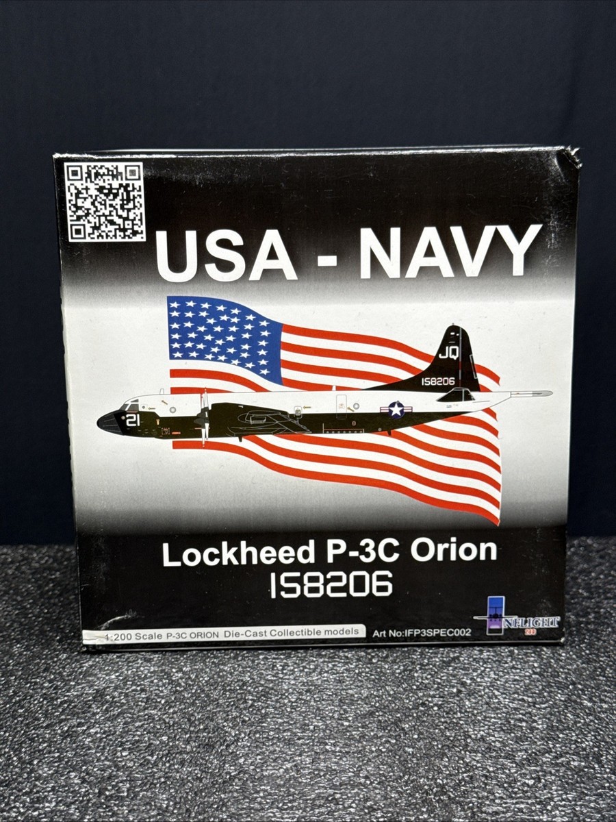 1:200 InFlight USA Navy Lockheed P-3C Orion Diecast Model