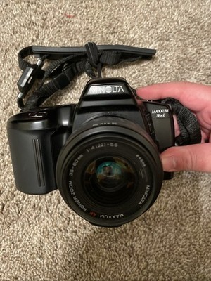 Minolta Maxxum 3xi 35mm SLR Film Camera with Power Zoom 35-80mm Lens Untested