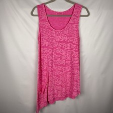 Fresh Produce Shift Dress SM Pink Patterned Cotton Modal Asymmetric Pocket Beach