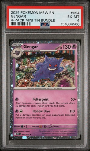 Gengar graded PSA 6 for sale on eBay