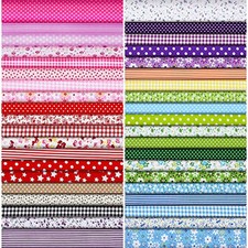 40 Pcs 10 x 10 Inches Cotton Fabric Bundle Squares Precut Fabric Multi Color