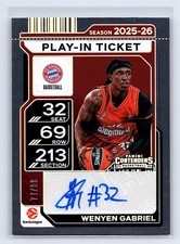 Wenyen Gabriel 2025-26 Contenders EuroLeague #GAB Play-In Ticket Auto #/99