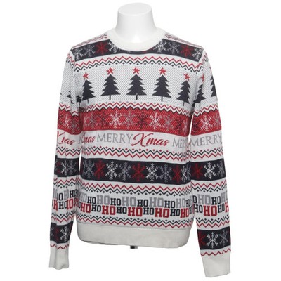 Threadbare, Weihnachtspullover, Größe: M, Weiß/Rot/Blau #WUd