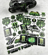 2 Whole Sheets MONSTER ENERGY Motorcycle Cars Waterproof Bike Stickers DIY 025