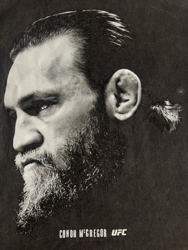 T-shirt Conor McGregor UFC nuova difetto stampata lavata nera uomo taglia media - Foto 3 di 8