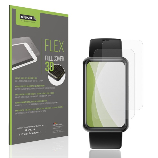 2X Full Cover Schutzfolie Matt FüR Huakua 1.47 Zoll Smartwatch Panzerfolie-image