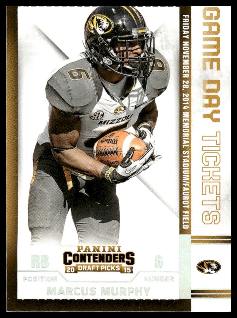2015 Contenders Draft Picks #85 Marcus Murphy Game Day Tickets Missouri NM+