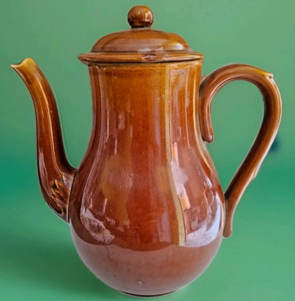 Cafetière Ancienne Villeroy & Boch Luxembourg Marron Émaillé vintage 25Cm - Photo 1/3