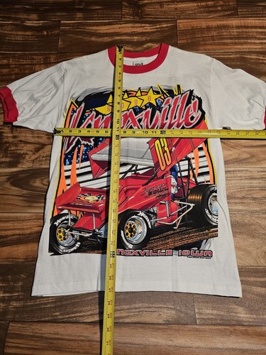 NEW Vintage 2003 Sprint Car Racing Super Bowl Knoxville Ringer T Shirt Size M - Picture 7 of 7