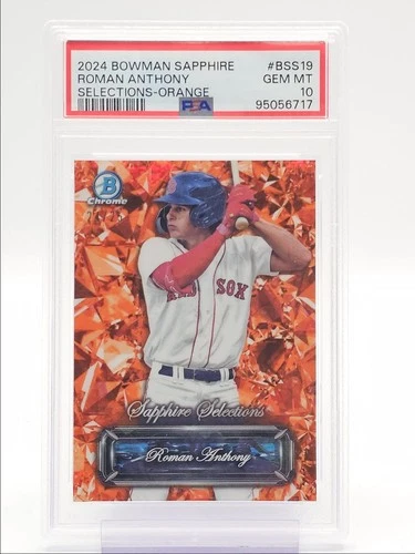ROMAN ANTHONY 2024 BOWMAN CHROME SAPPHIRE SELECTIONS ORANGE /25 PSA 10 Q0282