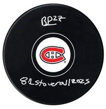 Bryce Pickford Autographed & Inscribed Puck - Logo