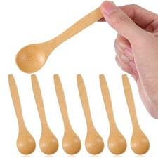 PCS Bamboo Spoons, Mini Wooden Spoons 5.12 Inch, Multi-purpose Small 6