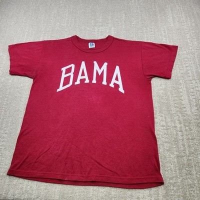 Vintage Alabama Crimson Tide Shirt Men Medium Russell Athletic USA MADE Bama 