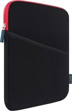 Lacdo Funda para iPad mini, mini 7, a prueba de golpes, Negro/Rojo 