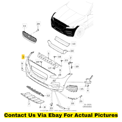 #ad 2018 Jaguar F Pace Stoßstange vorne gebraucht OEM T4A5644LML EUR 1035.46