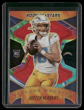 2020 Panini Rookies & Stars #SR-3 Justin Herbert Stellar Rookies Red #/75