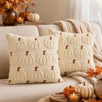 Kissenbezug 45X45 Cm Herbst KüRbis 2 StüCk Deko FüR Wohnzimmer Schlafzimmer