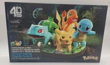 🔥SALE⚡️4D Build Pokemon Puzzle Model Kit! Kanto Region 4-pack In 1 Box NEW