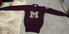 Vintage Letterman Sweater -Gus Doerner -Mount Vernon IN -measurements in pics