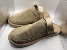 UGG Goldenstar Clog Ladies Beige Suede Lined Sand Size 8 EXCELLENT