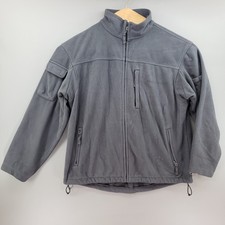 Duluth Trading Co Mens Park Point Fleece Full Zip Jacket Gray Size Large