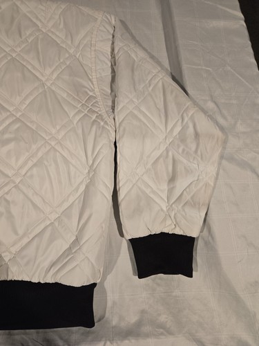Vtg Nike Jacket Men XL White Quilted Center Swoosh Puffer Bomber Reversible - Picture 14 of 24