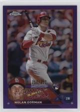 2023 Topps Chrome Purple Refractor 250/250 Nolan Gorman #192 1g3