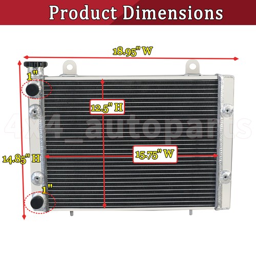 Polaris Ranger Radiator Design Aluminum Radiator For Polaris Ranger 400 500 800 6x6 900 XP 800 Diesel ...