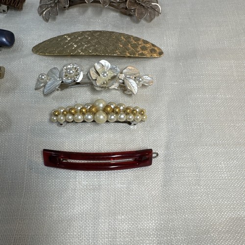 VTG Lot 15 Hair Clips Tension Spring 80s 90s Y2K Thick Accessories Beauty Mixed - Picture 8 of 13