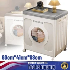 160L Laundry Clothes Hamper Organizer Sorter Basket w/ Wheels for Bedroom NEW