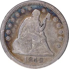 1849 25c Seated Liberty Quarter ~ VG Details Cleaned