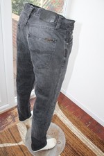 Mens NUDIE W31 L32 jeans Steady Eddie Black 31R Regular Taper denim